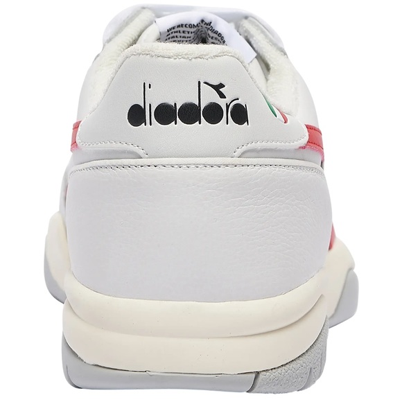 Diadora Maverick White Red Classic Look Men's Size Leather C5322 - Picture 3 of 8